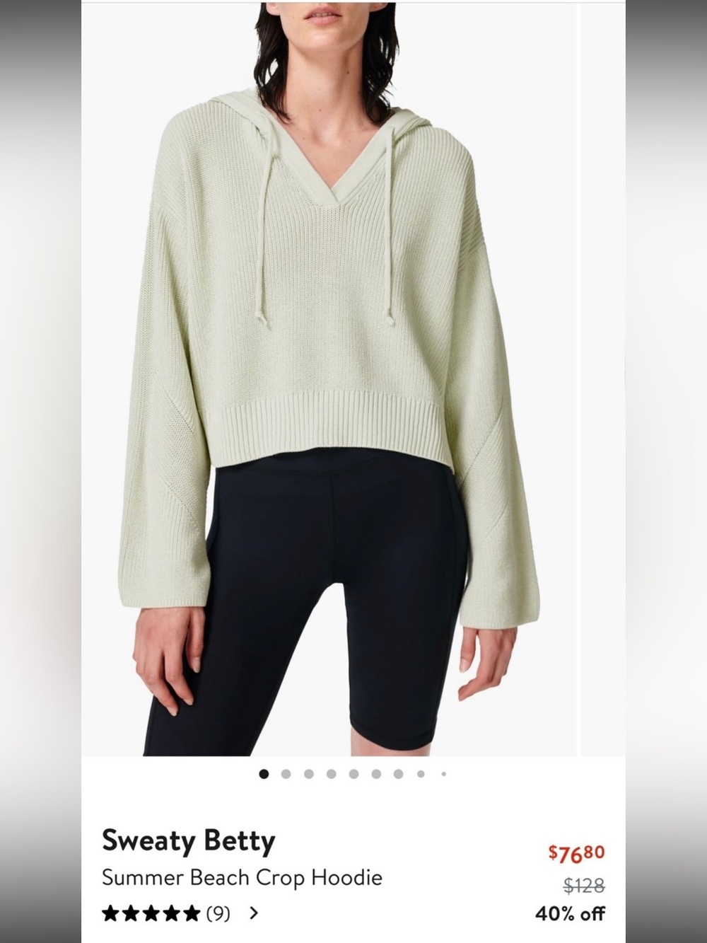 Sweaty Betty Summer Beach Cropped Hoodie $128 - 100% cotton - Medium